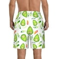 thumbnail image 3 of Kll Kawaii Avocado Men'S Casual Summer Beach Shorts Hawaiian Shorts With Pockets-Small, 3 of 9