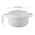 thumbnail image 2 of Enameled Dutch Oven Pot With Lid Kitchen Stew Pot Kitchen Gadgets Decor Supplies (White 24CM), 2 of 10