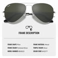 thumbnail image 3 of Ray-Ban RB3025 AVIATOR MIRROR Pilot Shaped Non-Polarized Sunglasses for Men & Women - Includes Official RAYBAN Eyewear Kit - Ideal Formal & Casual Wear Sunglasses - Grey Lens, 3 of 7