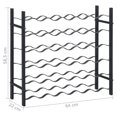 thumbnail image 4 of vidaXL Wine Rack for 36 Bottles Black Iron, 4 of 5