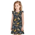 thumbnail image 1 of Vsdgher Fleurs Papillon pour Filles Chemises de Nuit Manches Courtes à Volants Robe de Nuit Pyjama pour Fête Pyjama-Moyen, 1 of 6