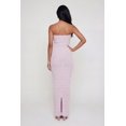 thumbnail image 2 of Women's Striped Ribbed Knit Strapless Maxi Dress with Back Slit, 2 of 2
