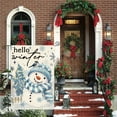 thumbnail image 2 of SM-XLHN Snowman Cardinal Hello Winter House Flag 28x40 Inch Double Sided, Polka Dot Winter Holiday Yard Outdoor Flag, 2 of 6