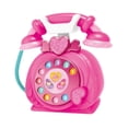 thumbnail image 1 of Juguete musical para bebé, teléfono antiguo de moda, simulación de teléfono y sonidos, teléfono fijo Retro multifunción con cable para niños pequeños Rosa, 1 of 8