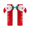thumbnail image 1 of 2 fundas navideñas para manijas de refrigerador, lindas cubiertas 3D para manijas de electrodomésticos de cocina para decoración navideña, 1 of 5