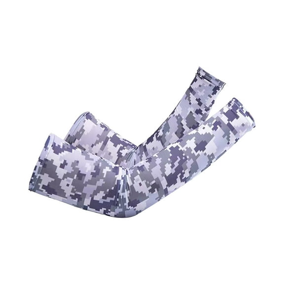 Prolriy Cooling Arm Sleeves Men and Women Summer Outdoor Sports Ice Sleeve Arm Guard Detachable Sleeves Workouts Sunscreen Arm Sleeves Grey One Size