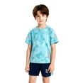 thumbnail image 5 of Grblisyd Boys Summer Outfits Loose Athletic Shorts Set Performance Crew Neck T-Shirt and Mesh Short 2 Piece Sportwear for Active Kids, 5 of 6
