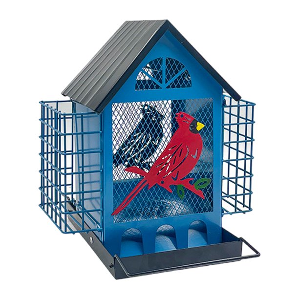 Comedero Salvajes Metal Alimentador Pájaros Al Aire Libre Gran Capacidad