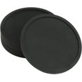 thumbnail image 1 of Juego de 6 posavasos de silicona antideslizantes, posavasos grandes negros para tazas, 1 of 5