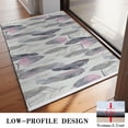 thumbnail image 3 of Pink and Grey Watercolor Feather Pattern Door Rugs,Washable Non Slip Door Mats Indoor,Decorative Door Mats,Entry Mat Indoor for Entrance,Bedroom,Kitchen,Bathroom,20"x32", 3 of 6
