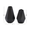 thumbnail image 4 of DecMode 10", 12"H Black Metal Vase, Set of 2, 4 of 12