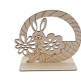 thumbnail image 1 of Xihbxyly Adornos de Conejito de Pascua de Madera, Manualidades para Pintar, Madera Ecológica, 8 Diseños Únicos, Decoración de Mesa, Decoración Navideña, 11 X 10 X 4,5 Cm, Juego de 8 Piezas, 1 of 2