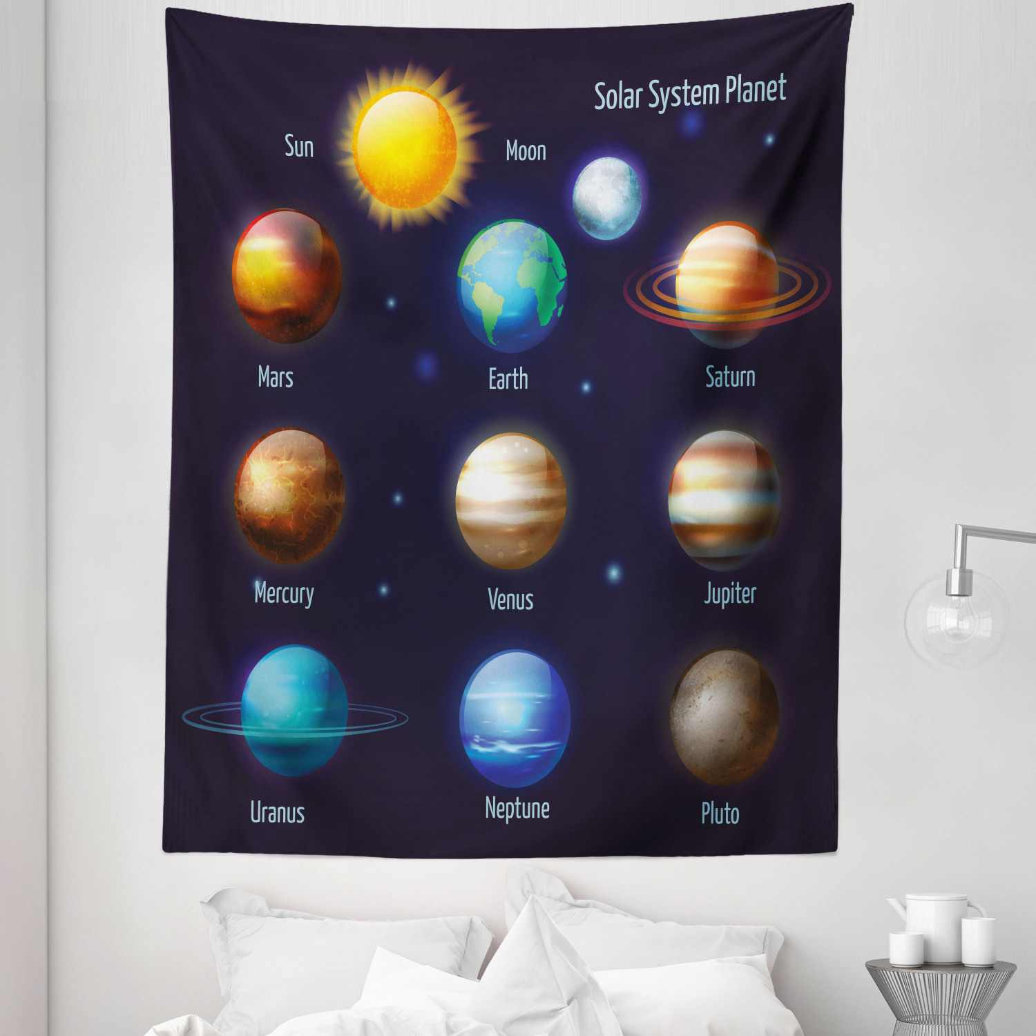 Science Tapestry, Solar System Planets and the Sun Pictograms Set ...