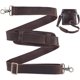 thumbnail image 1 of Correa de hombro ajustable para bolso de 57 pulgadas, de cuero marrón de grano completo, con hebilla de repuesto independiente, correas largas acolchadas para bolso de lona con doble gancho de metal., 1 of 9