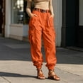 thumbnail image 4 of RUTAYY Women's Pants High Waist Wide Leg Solid Color Cargo Bottoms Loose Fit Casual with Pockets Comfortable Everyday Wear Trendy Trip Trousers, 4 of 5