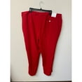 thumbnail image 2 of Calvin Klein Womens Mid Rise Straight Leg Casual Trouser Pants, Red, Plus Size, 22W, 2 of 4