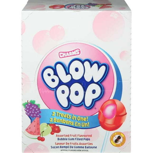 Charms Blow Pop Deux Friandises en une Saveurs Assorties 48 Unités