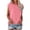 Pink, variant on Aloohaidyvio Tops,Women Casual V-Neck Solid Color Casual Shirts Loose Fit Basic Blouse