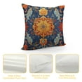 thumbnail image 4 of COMIO  Persian Throw Pillow Cover, Vintage Boho Pillow Cover Ethnic Square Pillowcase for Decorate Home Bed Sofa, Blue Orange Decorative Pillow Cases, 4 of 5