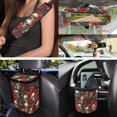 thumbnail image 4 of HUISEFOR Rose Skull Car Seat Covers Full Set for Women Men Breathable 15 Pieces Set with Car Steering Wheel Cover, Seat Belt Cover, Garbage Can, Universal Size Fit for Most Cars, 4 of 7