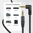 thumbnail image 5 of Audio Cable 3.5mm Right Angle (6FT) Male to Male Gold Plated AUX Auxiliary Headset Jack Adapter TRS Cord for Bose Sony Headphones Cord Replacement iPhone iPod iPad Computer Portable Speaker Car, 5 of 6