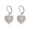 Silver A, variant on 14K Gold Plated Dangle Earrings for Women,Lightweight Heart Geometric Flat Brushed Drop Earrings, Hypoallergenic Leverback Earrings Jewelry