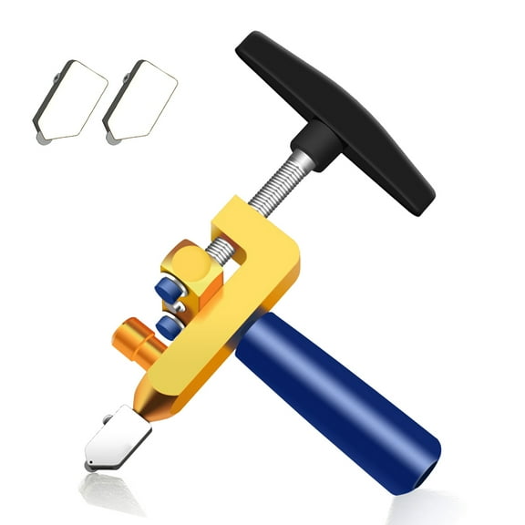 2 in 1 Glass and Tile Cutting Tool with Tungsten Steel Blades and Breaking Pliers – Manual Hand Cutter for Glass, Mirrors, Ceramic and Glazed Tiles – Ideal for DIY and Home Projects
