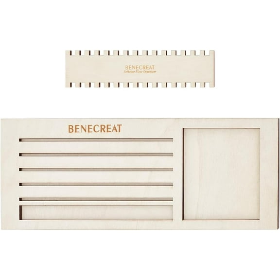 2PCS Embroidery Tools, Wooden Bobbin Winder, Rectangular Bobbin Winder Organizer for Cross-Stitch Embroidery Thread Storage, Sewing Tools Storage