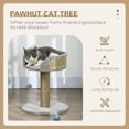 thumbnail image 3 of Grey Small Cat Tree with Scratching Post & Perch - 16" Indoor Cat Tower for Play & Rest - Durable Particle Board Design, 3 of 7