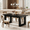 Black, variant on Fnova 63" Dining Table, Modern Wood Rectangular Kitchen Table, Large Dining Room Table with Heavy Duty Legs, Easy to Assemble