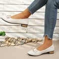 thumbnail image 6 of Viluyesy Womens Ballet Flats, Bow Pointed Toe Slip-On Low Heels Fashion Dressy Shoes Beige US8.5, 6 of 9