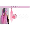 thumbnail image 5 of Djunllk Pre Stretched Braiding Hair - Long Braiding Hair Colorfast Lightweight Synthetic Hair for Braiding, Cosplay, DIY Festival & Party Looks, 26 inch, Pink & White, 5 of 9