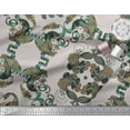 thumbnail image 2 of Soimoi Poly Georgette Fabric Quatrefoil & Peacock Bird Decor Fabric Printed Yard 52 Inch Wide, 2 of 3