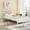 White-B, variant on Harper & Bright Designs Twin Bed Frame Wood Platform Twin Bed No Box Spring Required, Oak