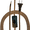 Brown/Gold - Pack of 1, variant on Royal Designs, Inc. Lamp Cord Molded Plug with Rotary Dimmer Switch, Stripped Ends Ready for Wiring, 8 ft long, Black/White, SPT-1 UL Listed