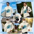 thumbnail image 5 of SEANATIVE Men's Outdoor Fishing Hoodie Sun Protection with Face Cover, Lightweight Portable Sun Block Top UV Protection Hooded Pullover for Travel Fishing, 2XL, Sea Turtle Blue Beige, 5 of 7