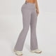 thumbnail image 3 of MKLEKYY Leggings deportivos mujer Pantalones de yoga de pierna ancha para mujer Leggings acampanados de entrenamiento con corte de bota de moda con cintura alta plegables, 3 of 4