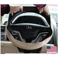 thumbnail image 6 of Steering Wheel Cover Genuine Leather Beige For Toyota Corolla 2008 2007 - 2005, 6 of 9