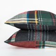thumbnail image 6 of DriftAway Set of 2 Christmas Plaid Throw Pillow Covers Scottish Tartan Plaid Linen Soft Decorative Square Cushion Cases for Farmhouse Home Christmas Sofa Bedroom Decor Red and Green 18 x 18 Inches, 6 of 8