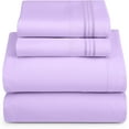 thumbnail image 5 of Clara Clark 1800 Series Deep Pocket 4pc Bed Sheet Set Full Size, Lavender, Microfiber, 5 of 6