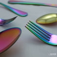 thumbnail image 4 of Elyon Tableware® 20-Piece Iridescence Rainbow Flatware Cutlery Set, Stainless Steel, Service For 4, 4 of 7