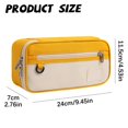 thumbnail image 2 of Pencil Case, Large Capacity Zipper Stationery Storage Pouch, Color Block Portable Writing Utensil Organizer Bag, Multi-Pocket Office Supply Carry Bag, Foldable Portable Storage Pouch, 2 of 6