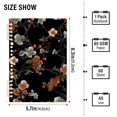 thumbnail image 2 of FORMRS 1-Subject Spiral Notebook 8" x 5" College Ruled 60 Refillable Sheet A5 Hard Cover, 2 Pack, Black Flowers, 2 of 7