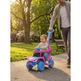 thumbnail image 2 of RoverKid 2-in-1 Toddler Sport Ride On & Push Car (Ages 2+) — Pink & Blue, Leather Seat, Music, Parent Push Handle, Kids Ride-On Toy, 2 of 6