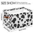 thumbnail image 4 of Yayeee Canvas Storage Basket with Handles for Shelves Fabric Bins Closet Organizer, Cow Spots, 4 of 8