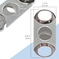 thumbnail image 4 of BambooMN Cigar Cutter, Guillotine, Double Blade, in Black Gift Case - Silver (Square) - 1 Pack, 4 of 7