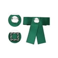 thumbnail image 3 of INSPIRE CHIC Women's Large Solid Color Bow Square Rhinestone Brooch Ties for Retro Chic, 3 of 4