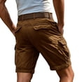thumbnail image 4 of Men's Cargo Shorts Relaxed Fit Button Quick Dry Stretch Lightweight Wear Hiking Shorts with Multi Pocket,Coffee S, 4 of 6
