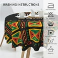 Black History Month Round Tablecloth Kitchen Picnic Tablecloths Washable Table Cover for Dining