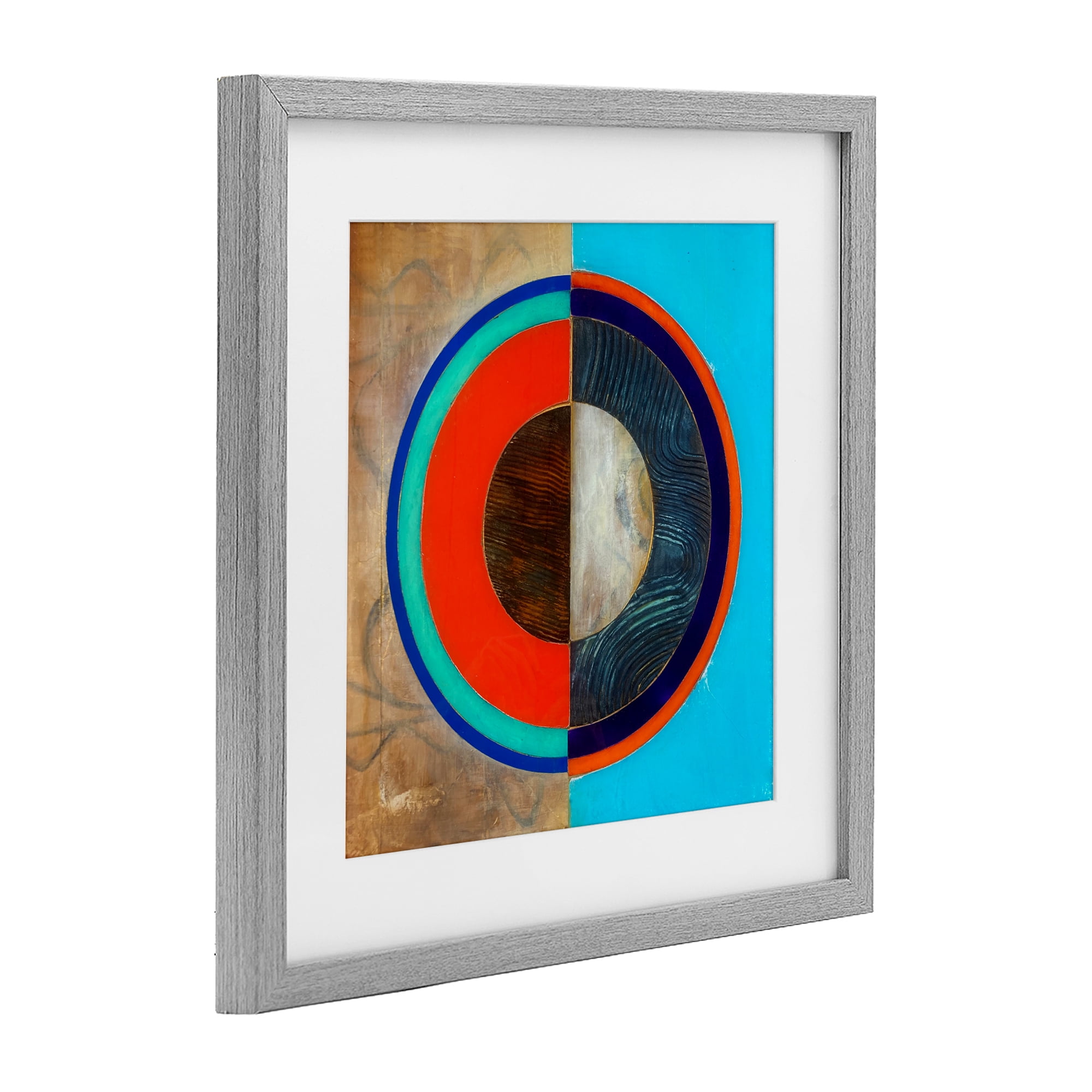 Stupell Industries Red Arc Summer Circle Gray Framed Print Under Glass, design by Matthew Finger